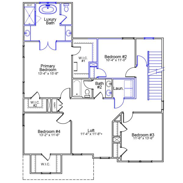2D floor plan layout of this home in Hanes Lake, Winston-Salem, NC (Image 6). 2D floor plan layout of this home in Hanes Lake, Winston-Salem, NC (Image 6).