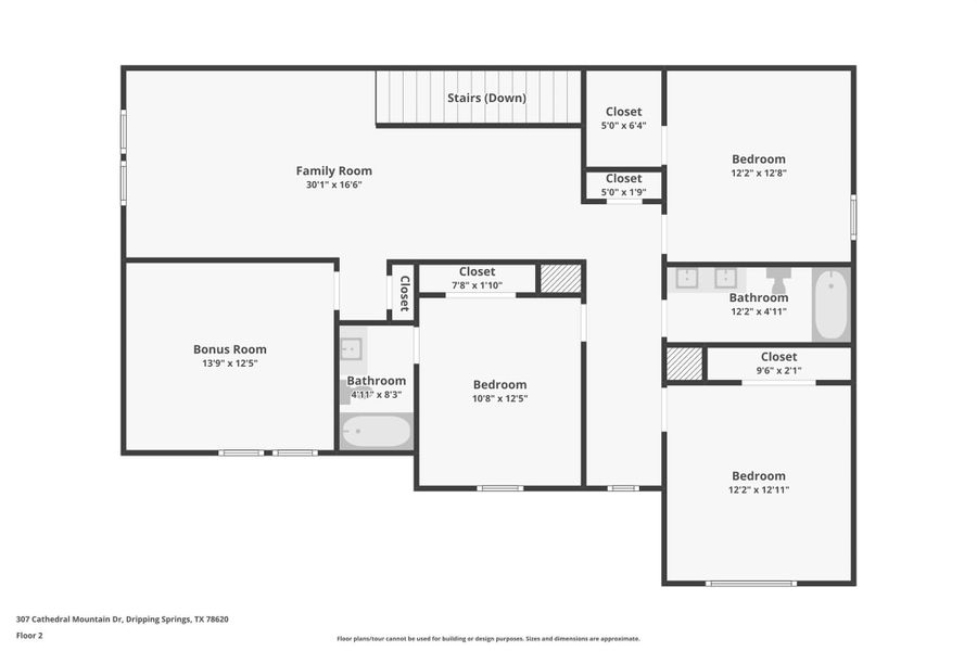2D floor plan layout of this home in Big Sky Ranch - Executive Collection, Dripping Springs, TX (Image 4).