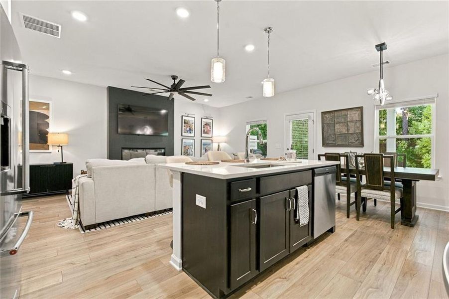 Furnished interior view inside a new home in , Sugar Hill (Image 19). Furnished interior view inside a new home in , Sugar Hill (Image 19).