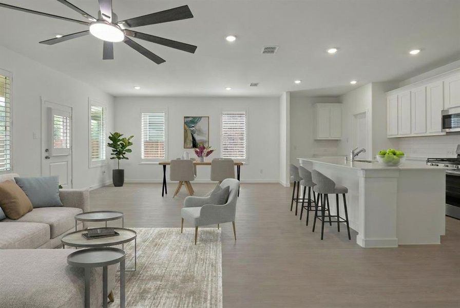 Furnished interior view inside a new home in Shaded Tree, McKinney (Image 7). Furnished interior view inside a new home in Shaded Tree, McKinney (Image 7).