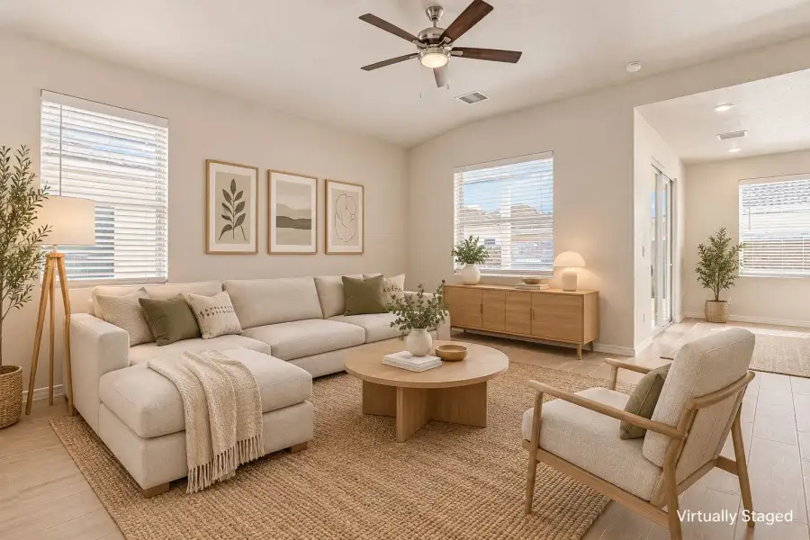 Furnished interior view inside a new home in Desert Breeze, Horizon City (Image 5).