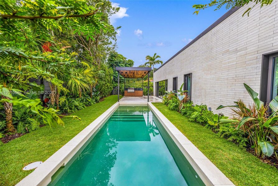 Exterior details and patio area of a home in , Miami (Image 29). Exterior details and patio area of a home in , Miami (Image 29).
