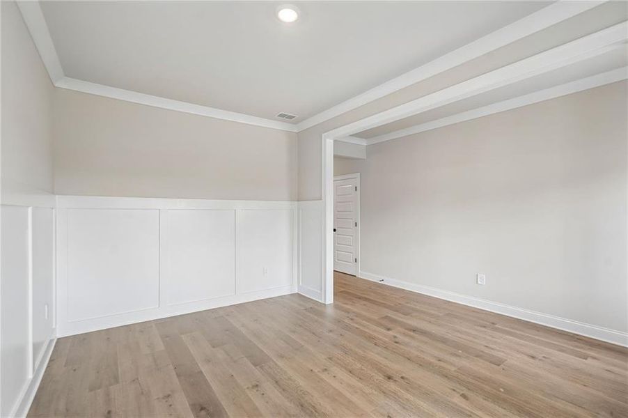 Spacious, unfurnished interior of a new home in Vines at Mill Creek - Estate Series, Braselton (Image 18). Spacious, unfurnished interior of a new home in Vines at Mill Creek - Estate Series, Braselton (Image 18).