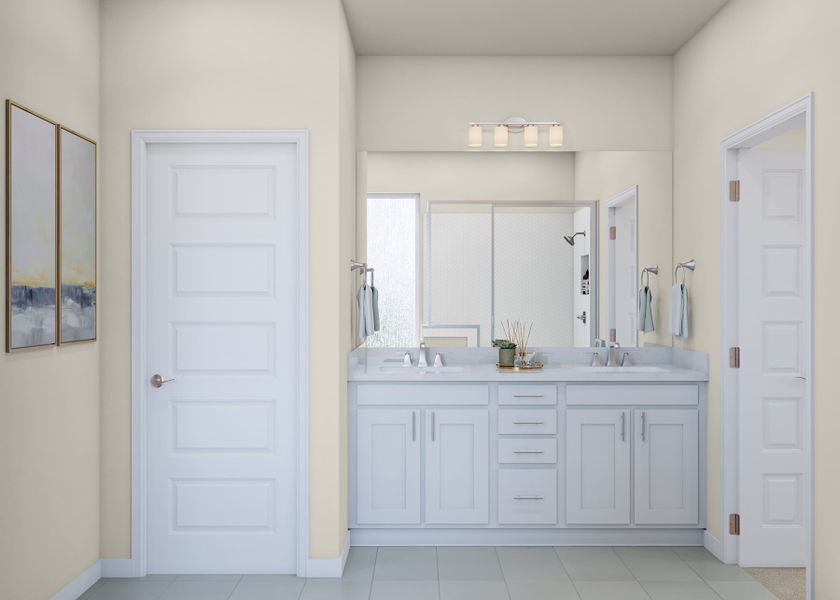 Furnished interior view inside a new home in Lariat, Liberty Hill (Image 9).