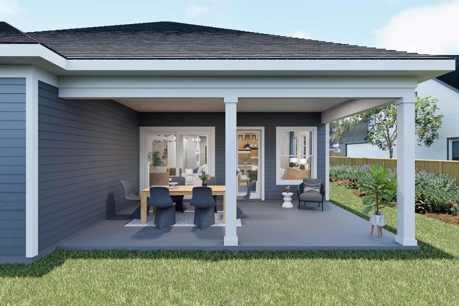 Representative exterior details of a home built from the The Silverarrow by David Weekley Homes in Lanier Landing - Retreat Collection, Gainesville (Image 4).