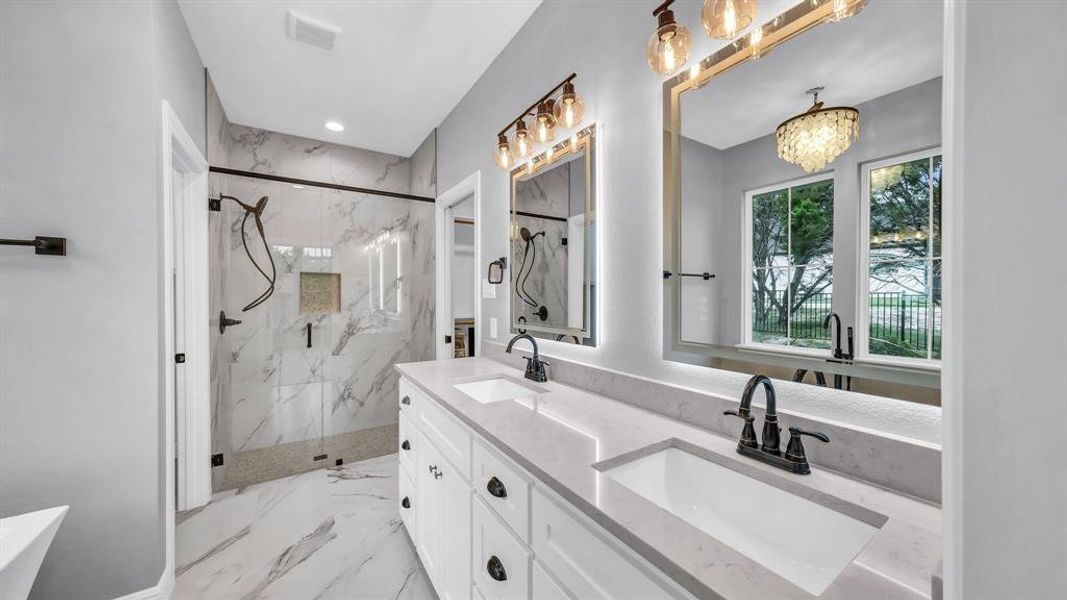 Furnished interior view inside a new home in Oak Water Ranch, Granbury (Image 16).