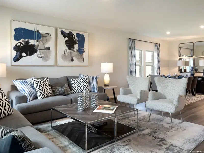 Furnished interior view inside a new home in Remington Ranch, San Antonio (Image 8).