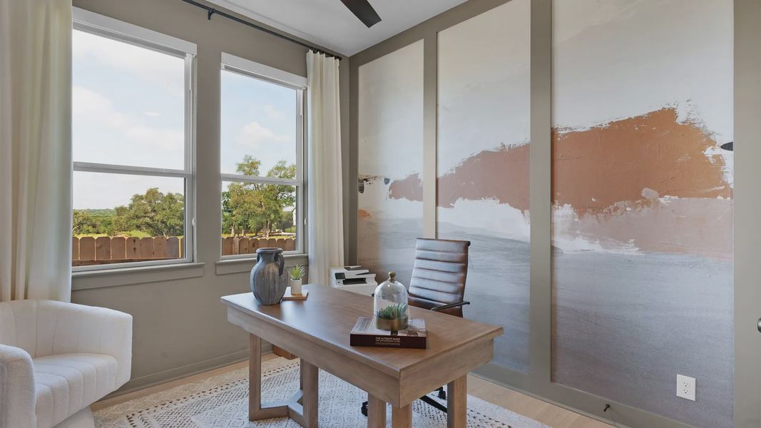 Representative furnished interior of a home built from the Hampton by Chesmar Homes in Crescent Bluff, Georgetown (Image 14).