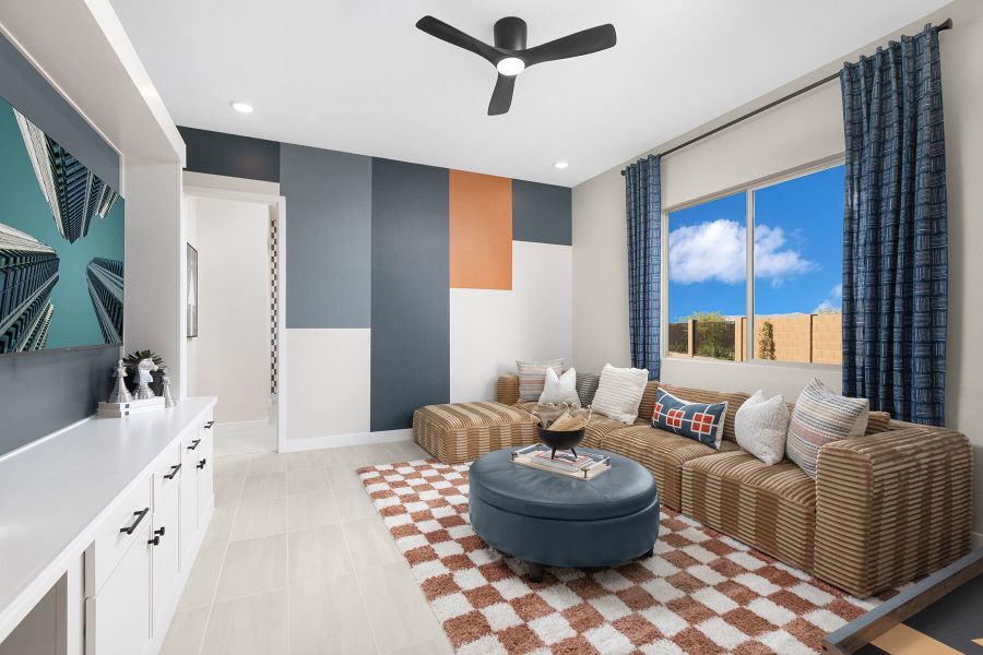Representative furnished interior of a home built from the Garnet by Mattamy Homes in Rosewood Heights, San Tan Valley (Image 17). Representative furnished interior of a home built from the Garnet by Mattamy Homes in Rosewood Heights, San Tan Valley (Image 17).