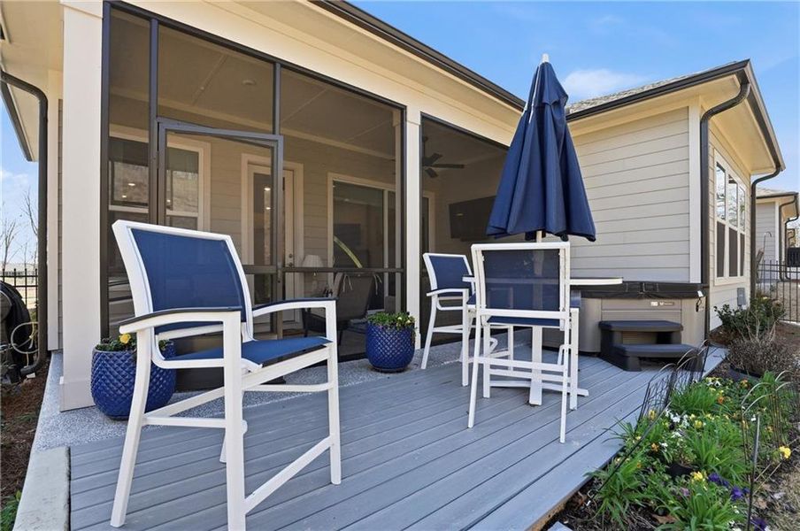 Exterior details and patio area of a home in , Flowery Branch (Image 3).