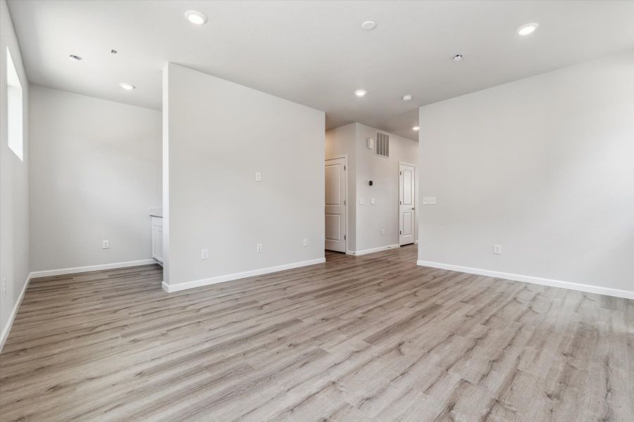 A room with white walls. A room with white walls.