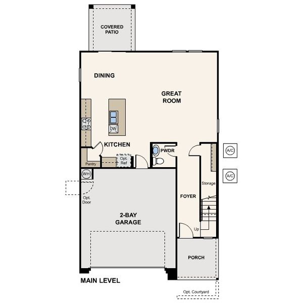 2D floor plan layout of this home in Teravalis, Buckeye, AZ (Image 5).