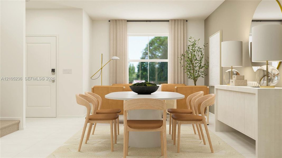 Furnished interior view inside a new home in Villas De San Diego, Miami (Image 5). Furnished interior view inside a new home in Villas De San Diego, Miami (Image 5).