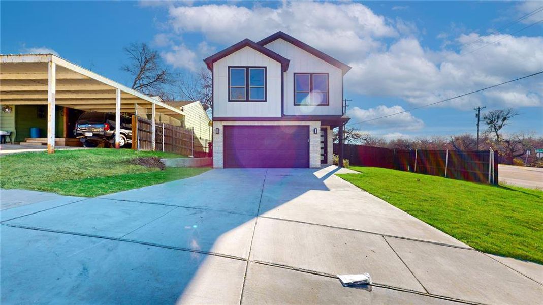 Front exterior of a new home in , Grand Prairie, TX, highlighting curb appeal (Image 2). Front exterior of a new home in , Grand Prairie, TX, highlighting curb appeal (Image 2).