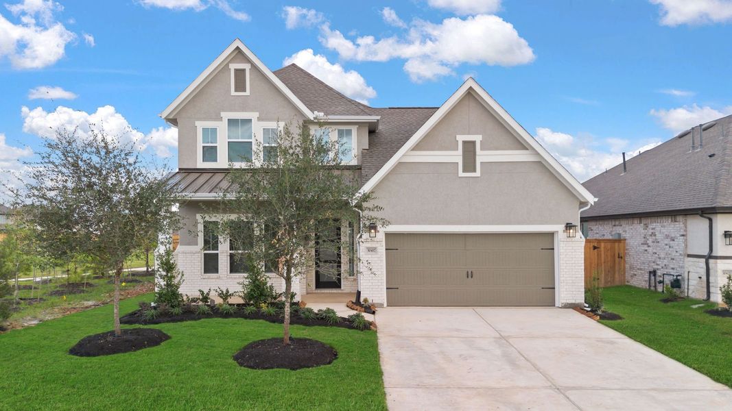 Representative exterior photo of a completed home built from the Pendleton by Chesmar Homes in Jordan Ranch, Fulshear, TX (Image 13).