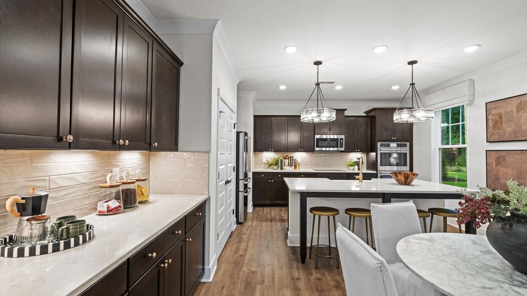 Representative furnished interior of a home built from the Pelham by DRB Homes in Station Pointe, Angier (Image 12).