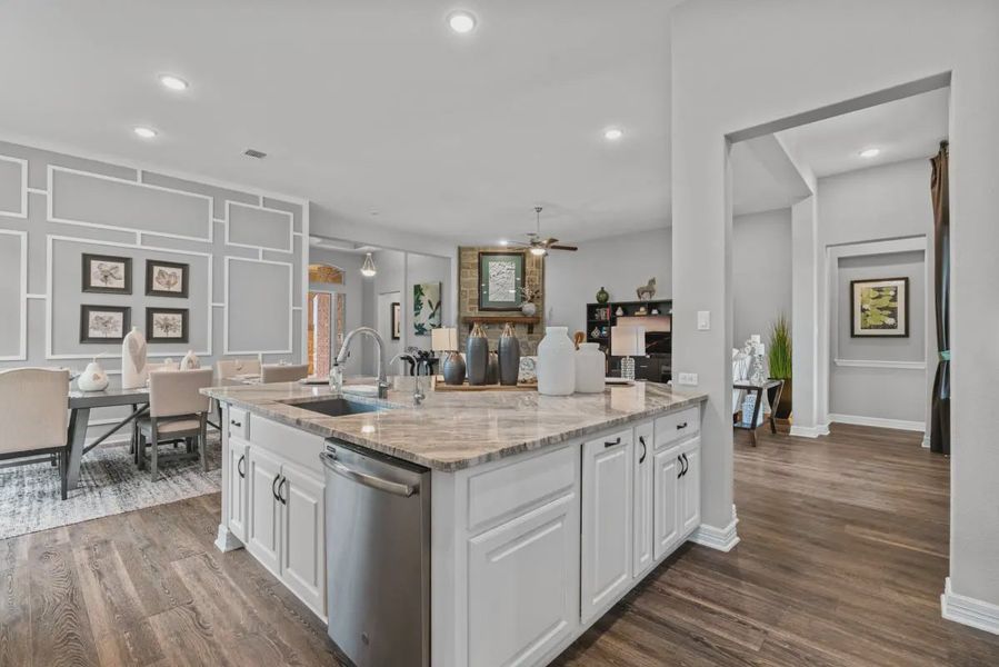 Representative furnished interior of a home built from the Owen by Chesmar Homes in Highland Village, Georgetown (Image 6). Representative furnished interior of a home built from the Owen by Chesmar Homes in Highland Village, Georgetown (Image 6).