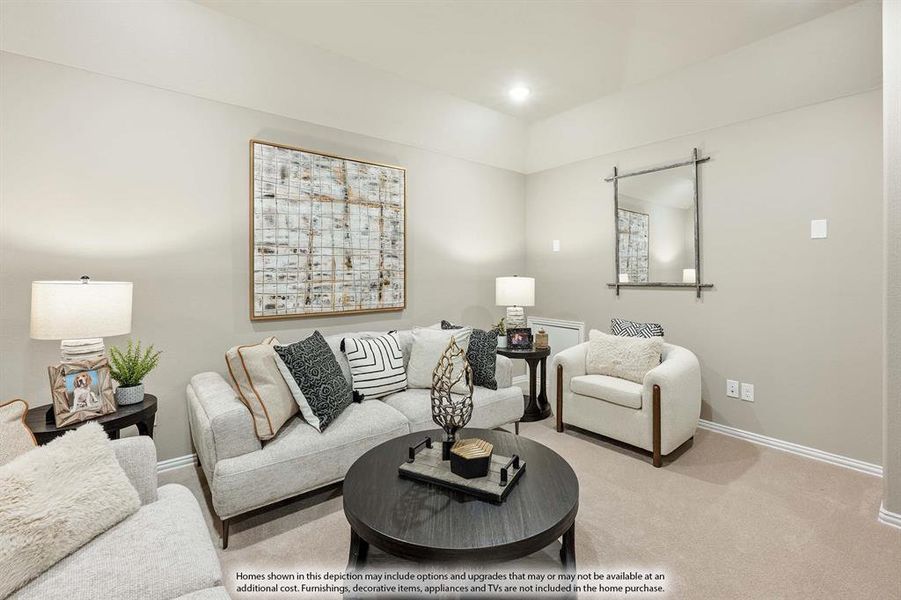 Furnished interior view inside a new home in Abe's Landing, Granbury (Image 18).