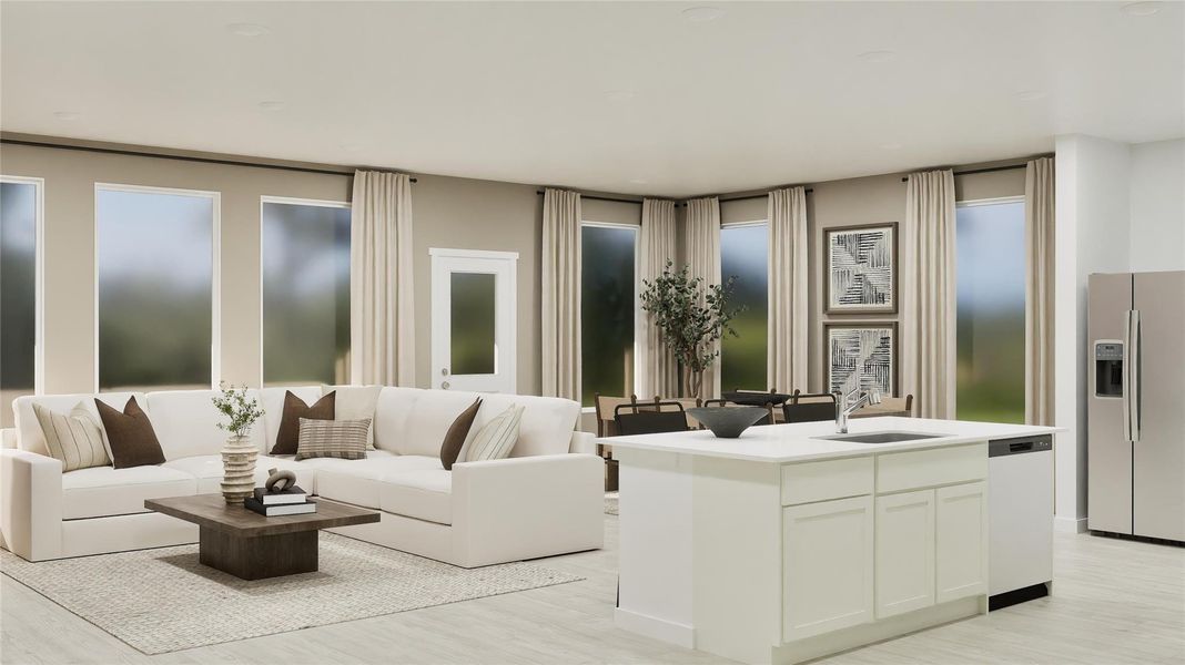 Furnished interior view inside a new home in Thunder Rock, Marble Falls (Image 29).