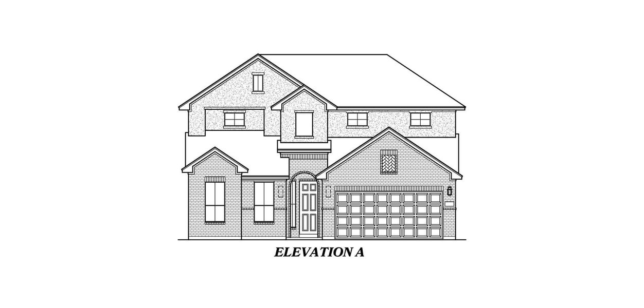 Representative exterior photo of a completed home built from the Madison by Chesmar Homes in Buffalo Crossing – New Phase Now Preselling, Cibolo, TX (Image 1).