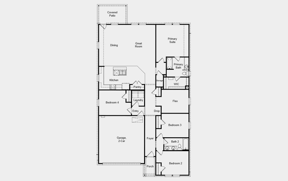 2D floor plan layout of this home in River Ridge, Crandall, TX (Image 3). 2D floor plan layout of this home in River Ridge, Crandall, TX (Image 3).