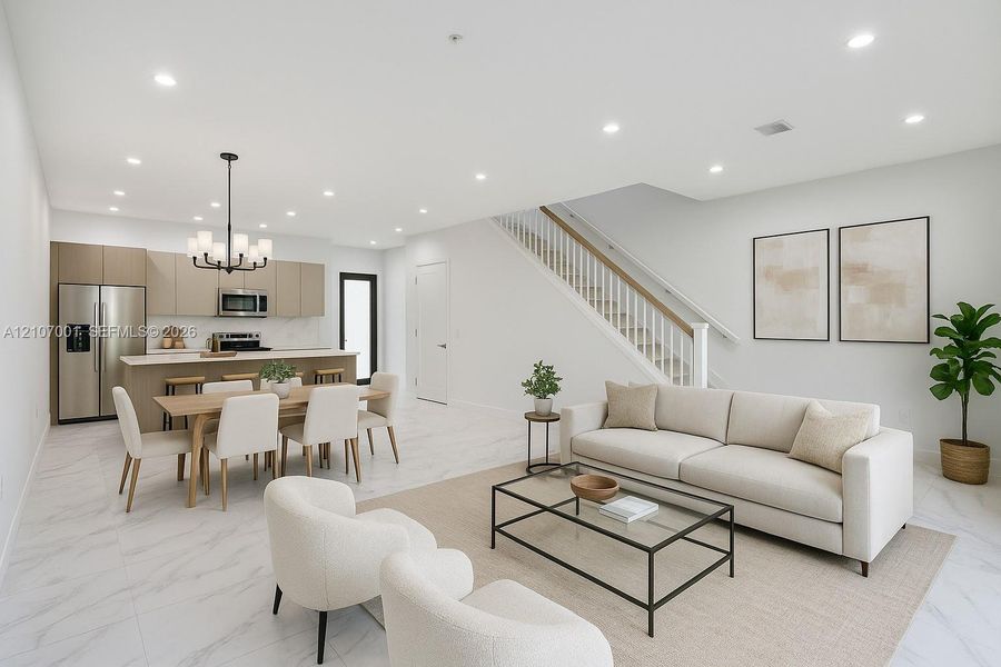 Furnished interior view inside a new home in , Oakland Park (Image 9). Furnished interior view inside a new home in , Oakland Park (Image 9).