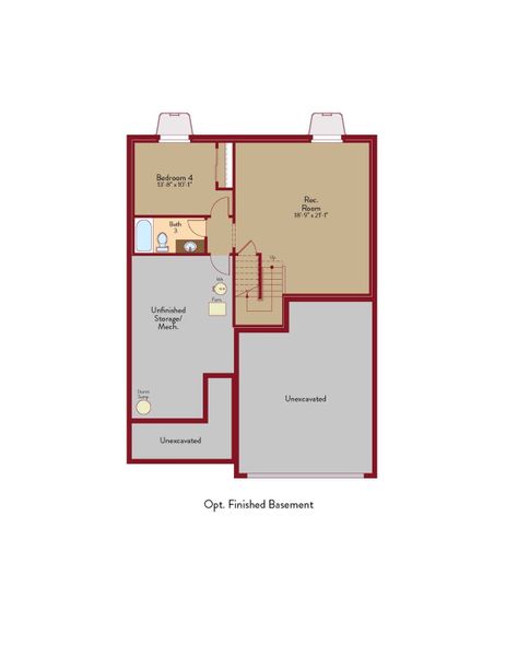 2D floor plan layout for the Pearl by View Homes in Lochbuie Station – Jewel Collection, Lochbuie, CO (Image 8).