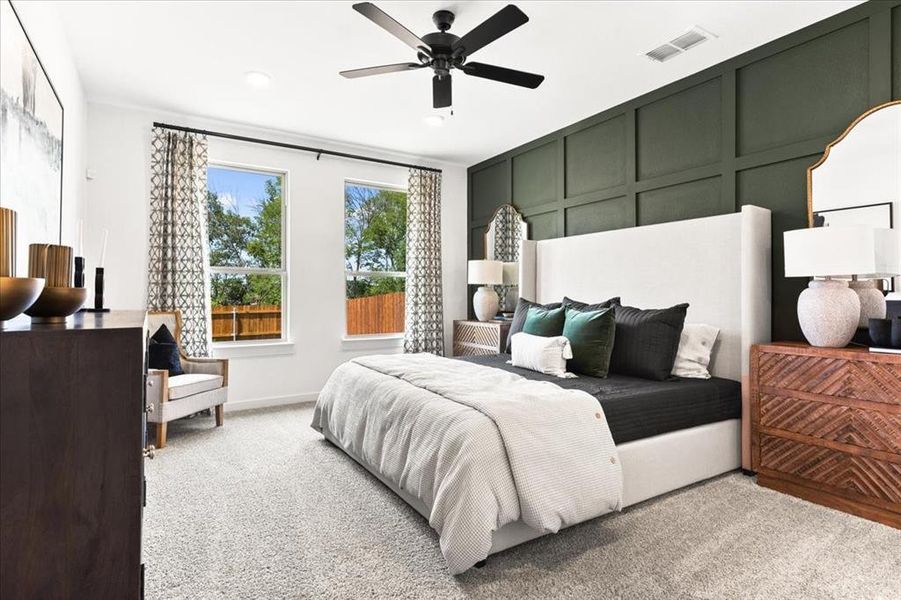 Furnished interior view inside a new home in Keeneland 50s, Aubrey (Image 22). Furnished interior view inside a new home in Keeneland 50s, Aubrey (Image 22).