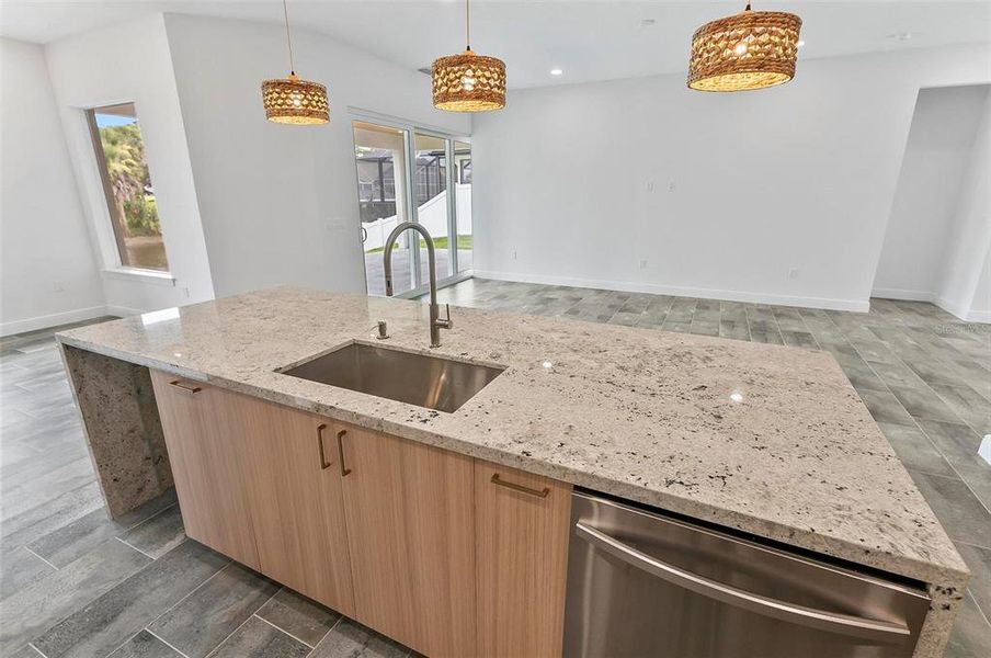 Kitchen Island with Granite counter top