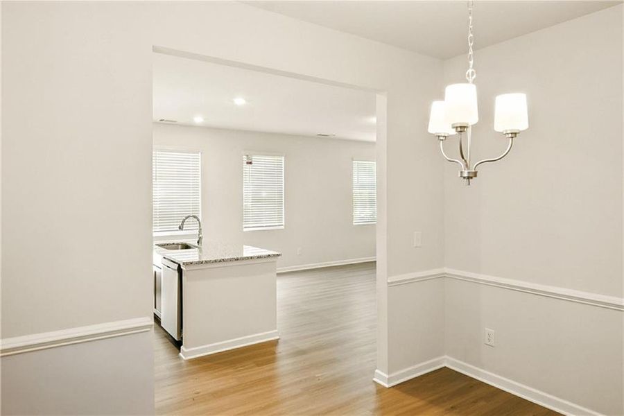 Furnished interior view inside a new home in Castleberry Pointe, Dawsonville (Image 8).