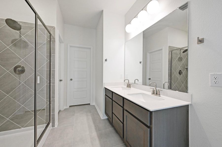 Furnished interior view inside a new home in Creekside at Estancia, Austin (Image 10).