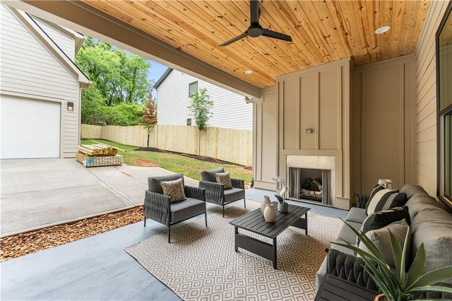 Exterior details and patio area of a home in , Atlanta (Image 26).