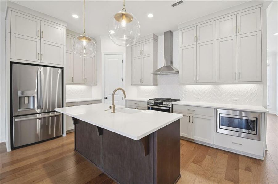 Furnished interior view inside a new home in Ward's Crossing Townhomes, Johns Creek (Image 13).