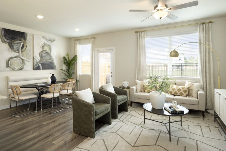 Furnished interior view inside a new home in Kemah Crossing - City Series, Kemah (Image 11). Furnished interior view inside a new home in Kemah Crossing - City Series, Kemah (Image 11).