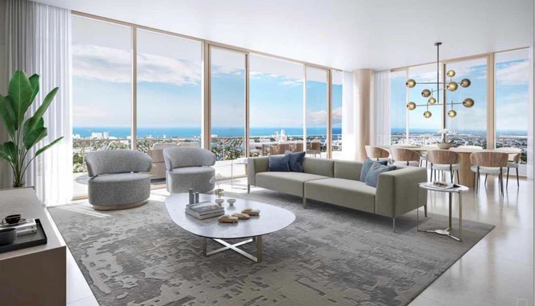 Furnished interior view inside a new home in Andare Residences, Fort Lauderdale (Image 8).