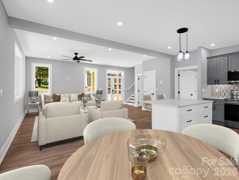 Furnished interior view inside a new home in , Asheville (Image 12).