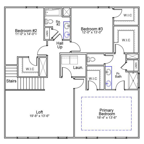 2D floor plan layout of this home in Golden Ridge, Youngsville, NC (Image 3).