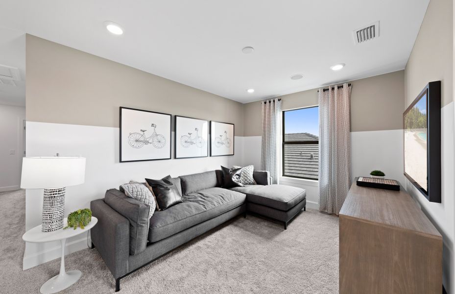 Upstairs loft - perfect for family movie night