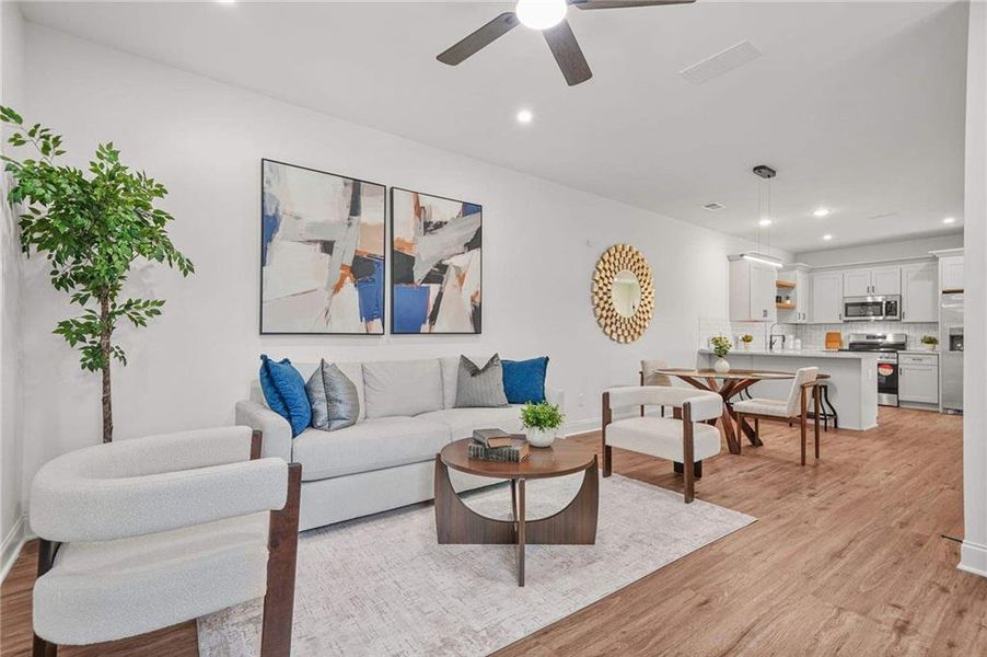 Furnished interior view inside a new home in , Atlanta (Image 7). Furnished interior view inside a new home in , Atlanta (Image 7).