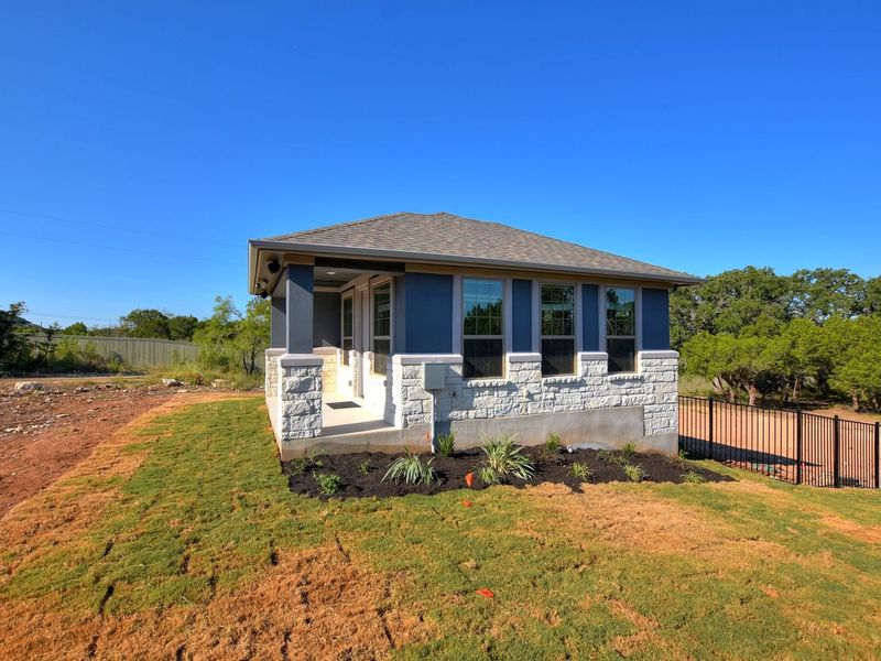 Representative exterior details of a home built from the Game Room by Giddens Homes in Whispering Wind, Bertram (Image 13).