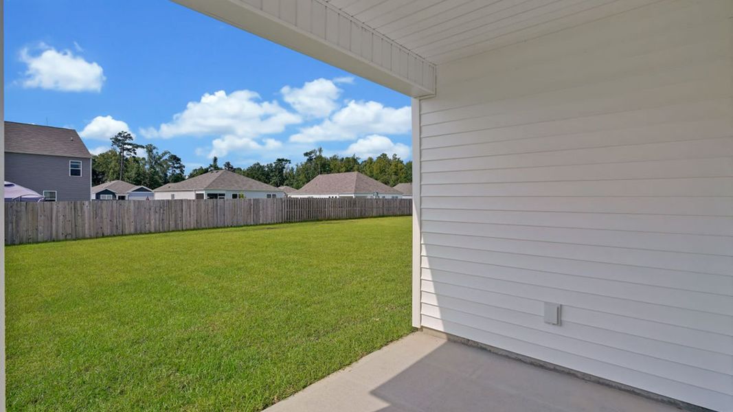 Representative exterior photo of a completed home built from the CALI by D.R. Horton in Vineyard Trail, Jacksonville, NC (Image 17).
