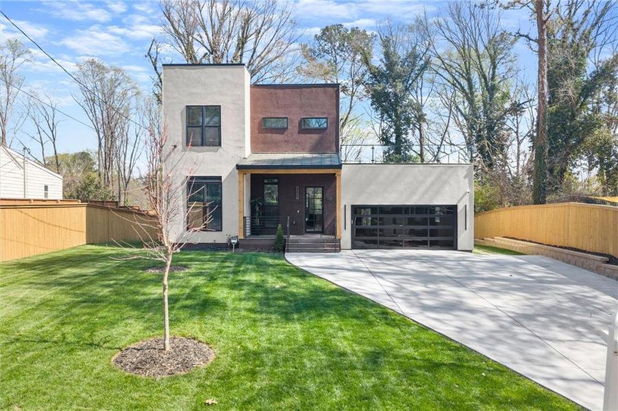 Front exterior of a new home in , Atlanta, GA, highlighting curb appeal (Image 1). Front exterior of a new home in , Atlanta, GA, highlighting curb appeal (Image 1).