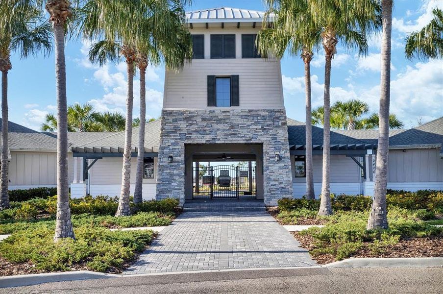 Front exterior of a new home in Glen Creek, Bradenton, FL, highlighting curb appeal (Image 19).