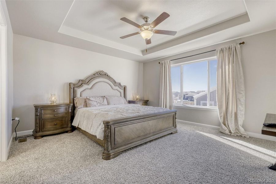views of Pikes Peak from primary bedroom