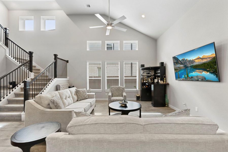 Furnished interior view inside a new home in Edgewood Village, Houston (Image 6). Furnished interior view inside a new home in Edgewood Village, Houston (Image 6).