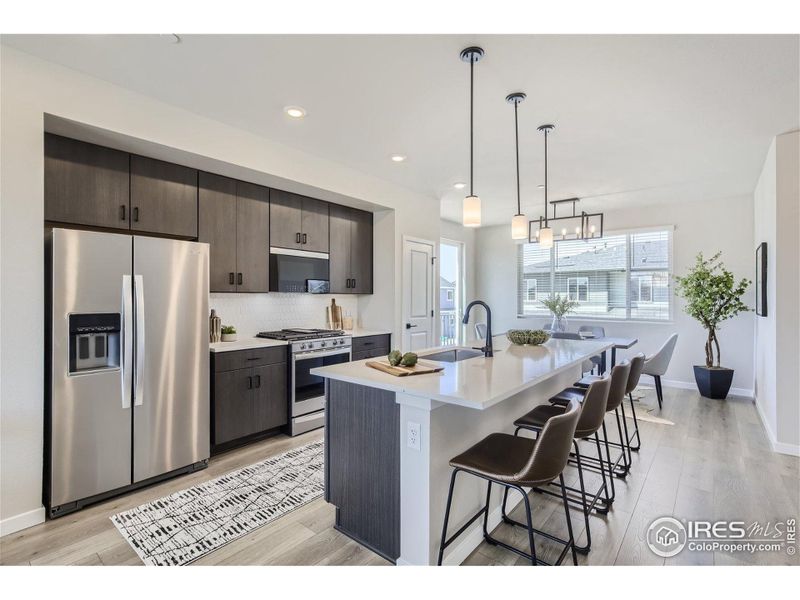 Furnished interior view inside a new home in Waterfield - Townhomes, Fort Collins (Image 2). Furnished interior view inside a new home in Waterfield - Townhomes, Fort Collins (Image 2).
