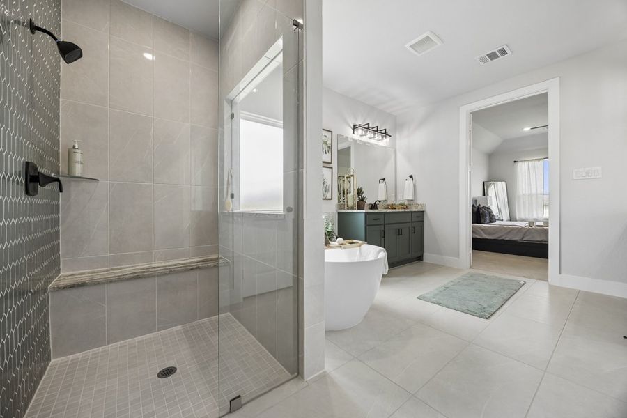Representative furnished interior of a home built from the The Milan by Lillian Custom Homes in Polo Ridge, Forney (Image 33).