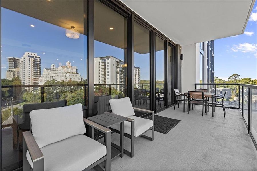 Exterior details and patio area of a home in The Dillon Buckhead, Atlanta (Image 28).