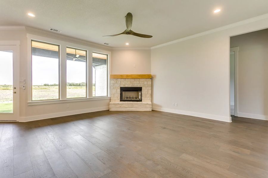 Representative unfurnished interior of a home built from the The Macy by Elmwood Custom Homes in Matthews Farm, Venus (Image 34). Representative unfurnished interior of a home built from the The Macy by Elmwood Custom Homes in Matthews Farm, Venus (Image 34).