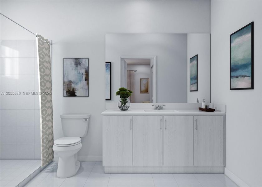 Furnished interior view inside a new home in Acacia Groves, Miami (Image 6).